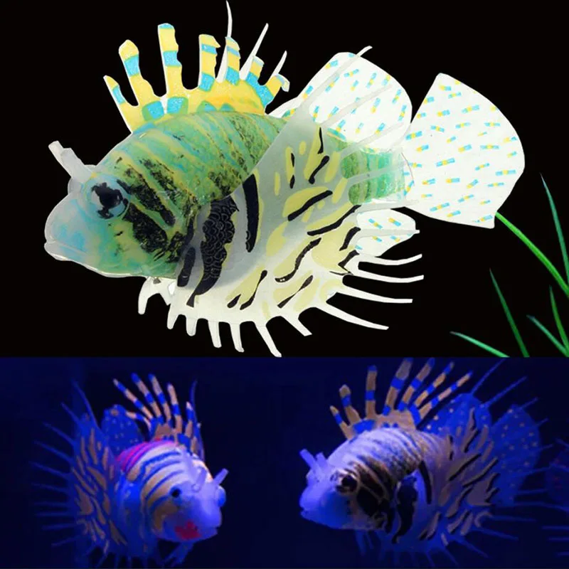 

Artificial Aquarium Decor Simulated Fish ornament Silicone Fish Tank Fluorescent Luminous Simulation Aquarium Decoration