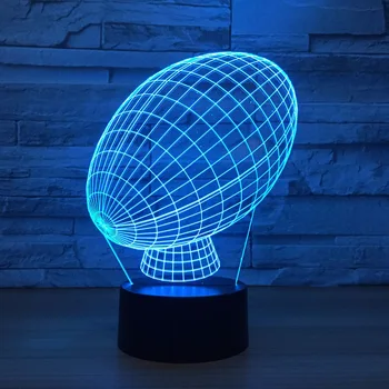 

7 Colorful 3D Visual Led For Kids Touch Usb Rugby Nightlight Baby Sleep Light Fixture Decor American Football Modeling Desk Lamp
