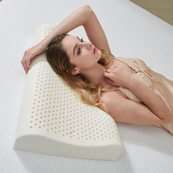 

60x40cm super soft Natural Latex Pillow Sleeping Bedding Cervical Massage Pillow Health Neck Bonded Head Care Memory Pillow