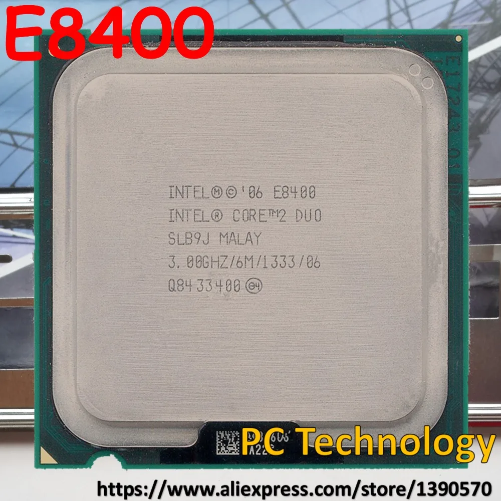 Процессор Intel Core 2 Duo ЦПУ E8400 3,00 ГГц 6 м 1333 МГц разъем 775 отправка в течение 1 дня