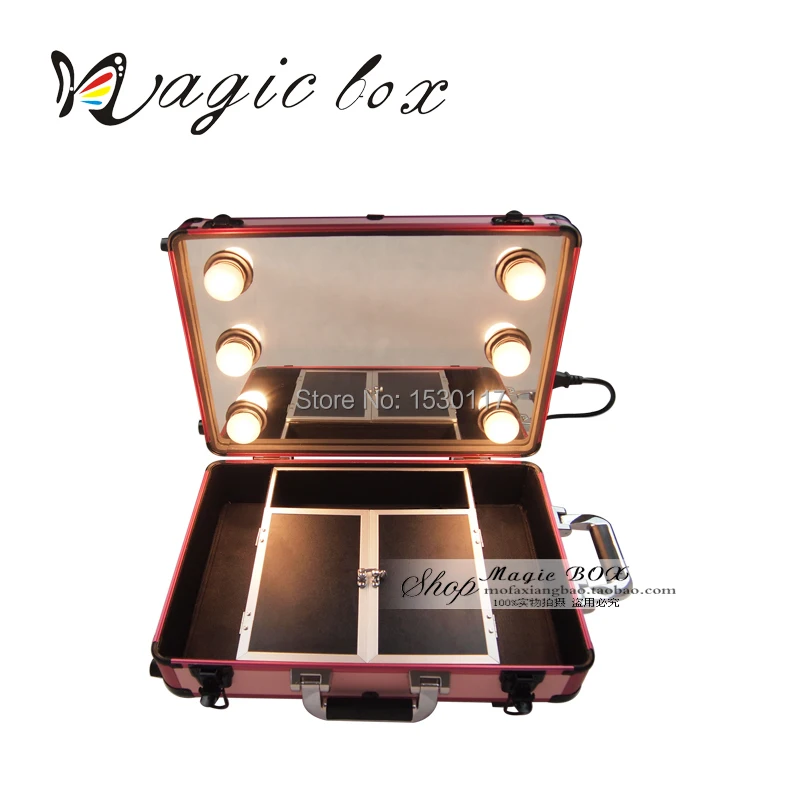 Professional Makeup Case Portable Beauty With Lights Full Professional Makeup Case Portable Beauty With Lights Full Mirror Pink In Cosmetic Bags Cases From Luggage On Aliexpress Alibaba Group