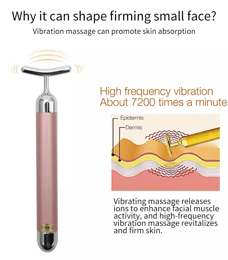 MIQMI лицевой валик для красоты Вибрация Лица Массажная палочка подтяжка кожи палочка, разглаживающая морщины бар уход за кожей лица