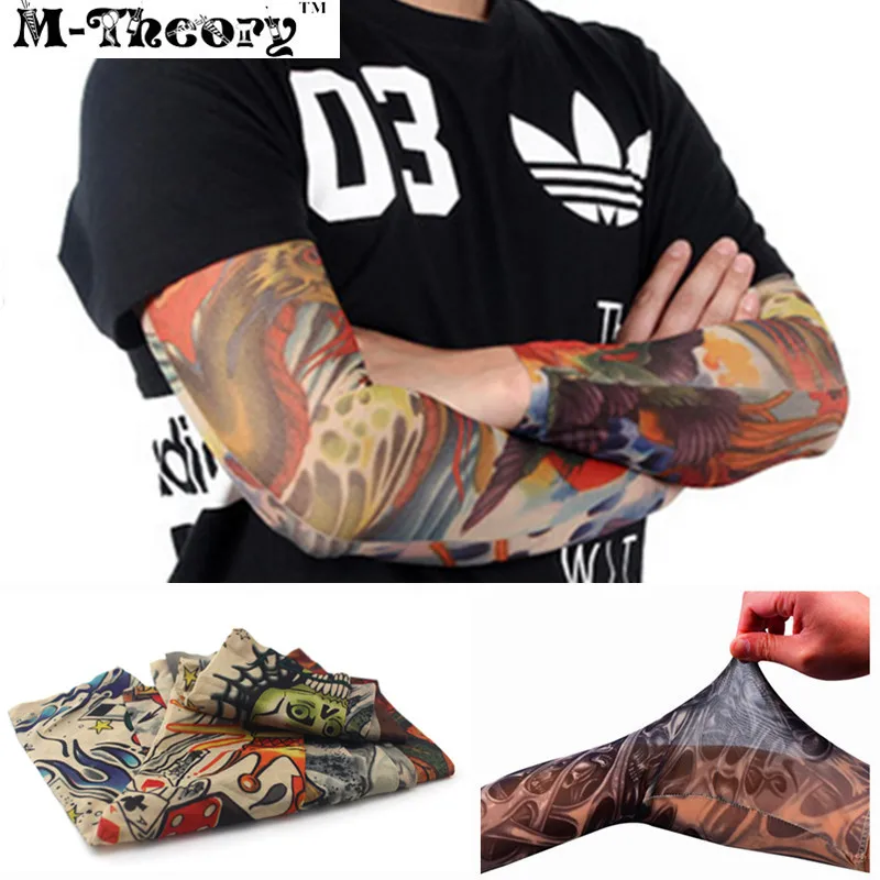 

M-theory 3D Arm Tattoos Sleeve Elastic Body Makeup Stockings Leggings Temporary 3d Tatuagem Henna Tatto Flash Tatoos Body Arts