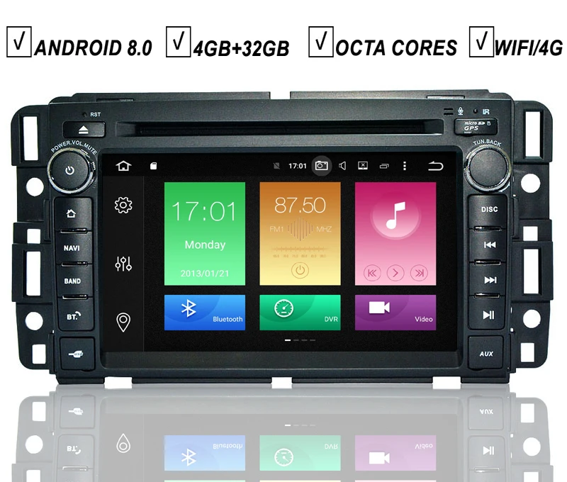 

Car Android 8.0 DVD GPS Player For GMC Yukon Savana Acadia Chevrolet Express Traverse Octa 8 Core 4G RAM 32G ROM Radio Map Wifi