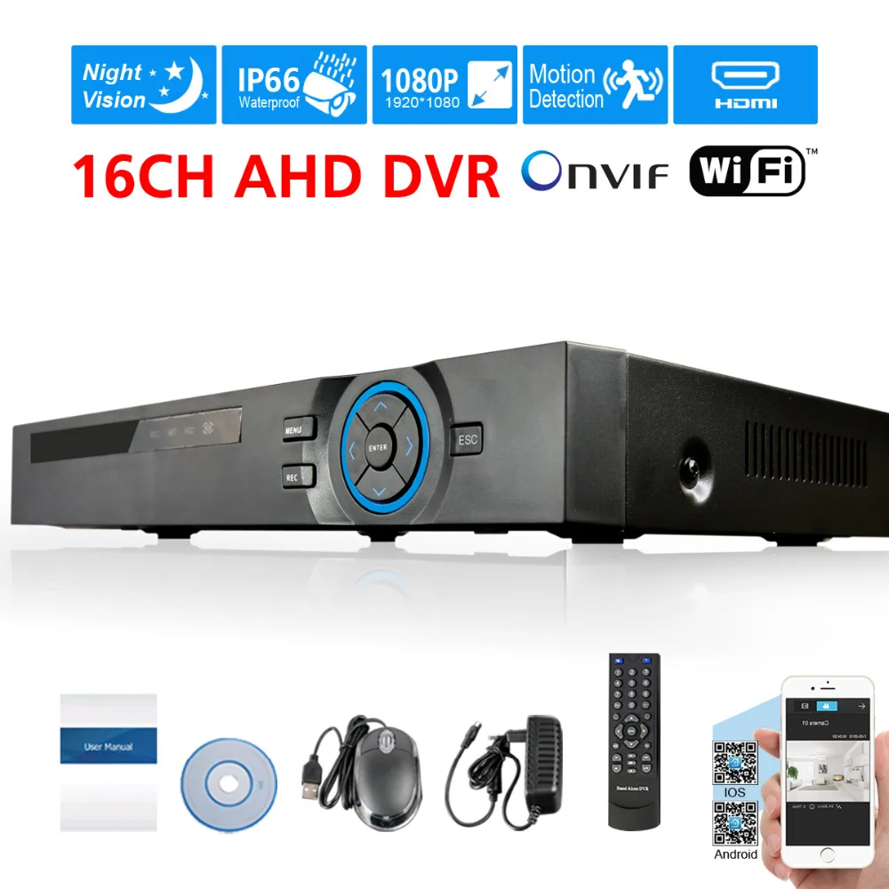TOPROHOIME 16CH AHD HDMI 1080P DVR 1920*1080p 4CH 8CH 1080p NVR рекордер USB 3G WIFI для камеры |