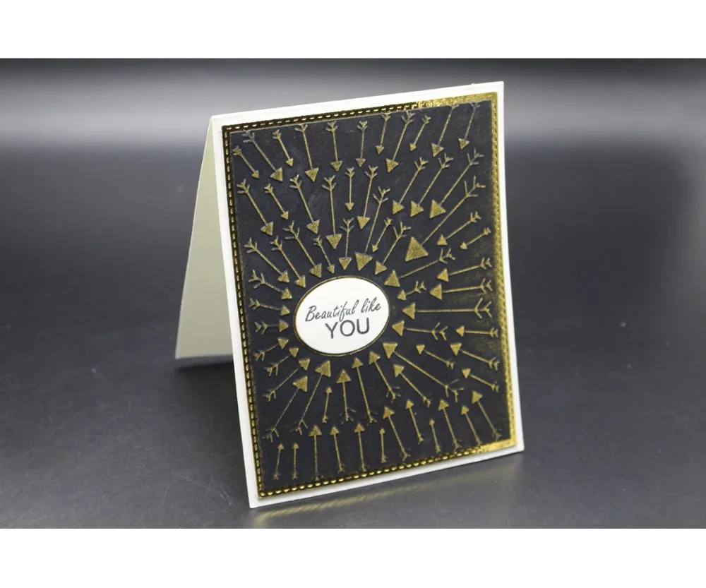 

AZSG 2019 New Arrival Arrow Pointer/RoundCutting Dies Embossing Folder Set Design DIY Paper For Scrapbooking Plastic Plate