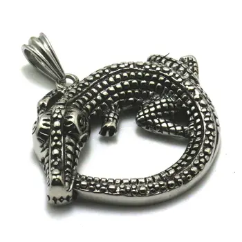 

Men 316L Stainless Steel Cool Punk Gothic Alligator Biker Pendant