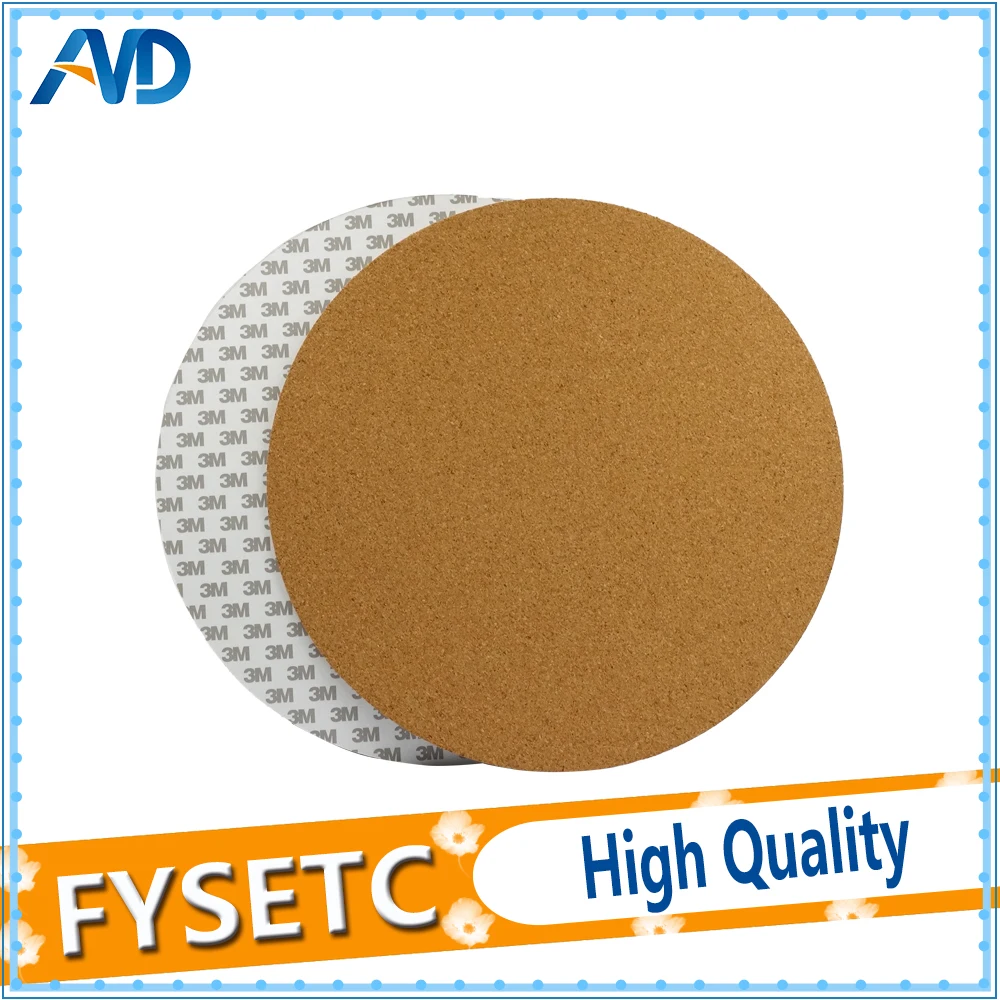 

8pcs Kossel/Delta Round 300mm Adhesive Cork Sheet For Heatbed Hot Plate Round 300mm With Tape For 3D Printer