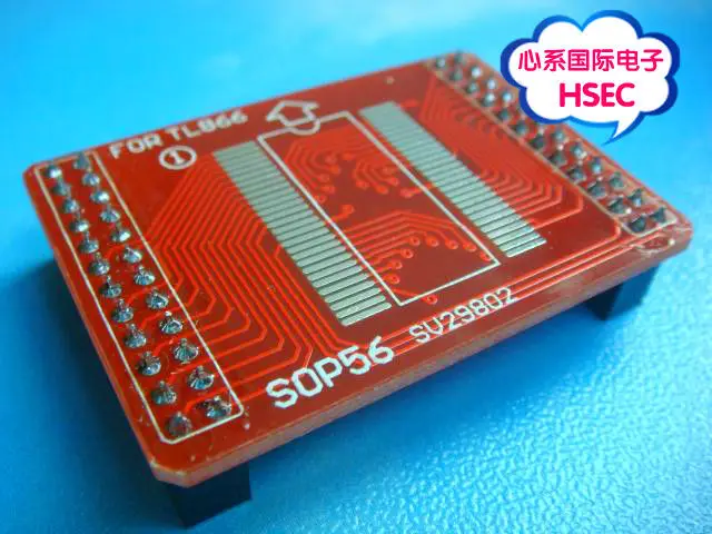 Простой адаптер SOP56 PSOP56 для программатора TL866A TL886CS TL866II PLUS TSOP32 TSOP40 TSOP48|adapters for