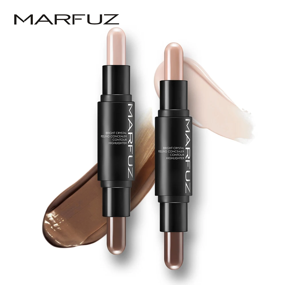 

MARFUZ New Makeup Contouring Concealer Stick Double-ended 2 in1 Camouflage Pen Corrector Contour Palette Makeup Set