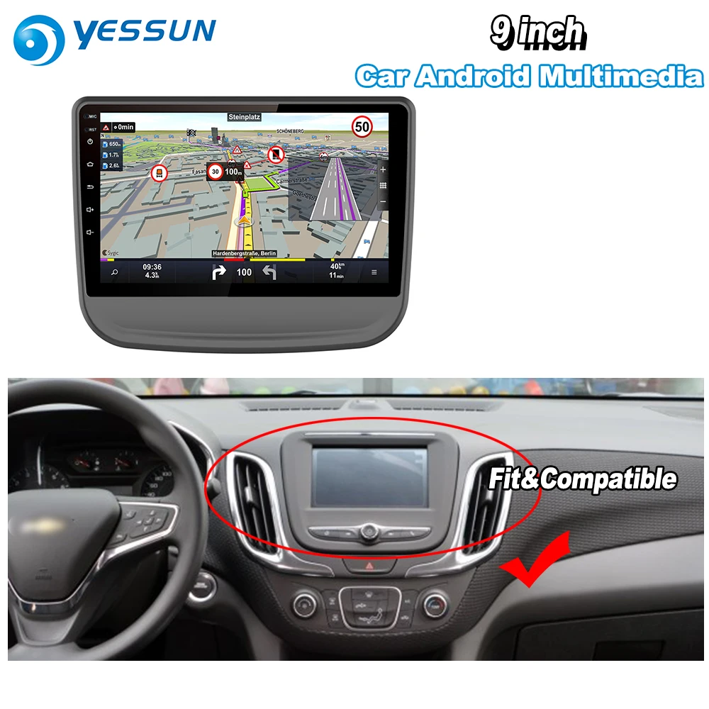 Excellent YESSUN For Chevrolet Equinox 2017~2019 Car Android Carplay GPS Navi maps Navigation Player Radio Multimedia HD Screen no CD DVD 1