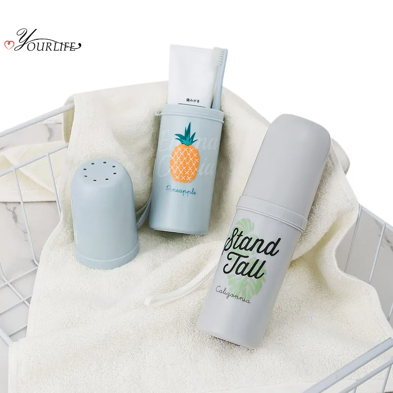 OYOURLIFE Portable Cartoon Toothbrush Box Travel Toothbrush Organizer Dust-proof Tooth Brush Protect Case Bathroom Accessories
