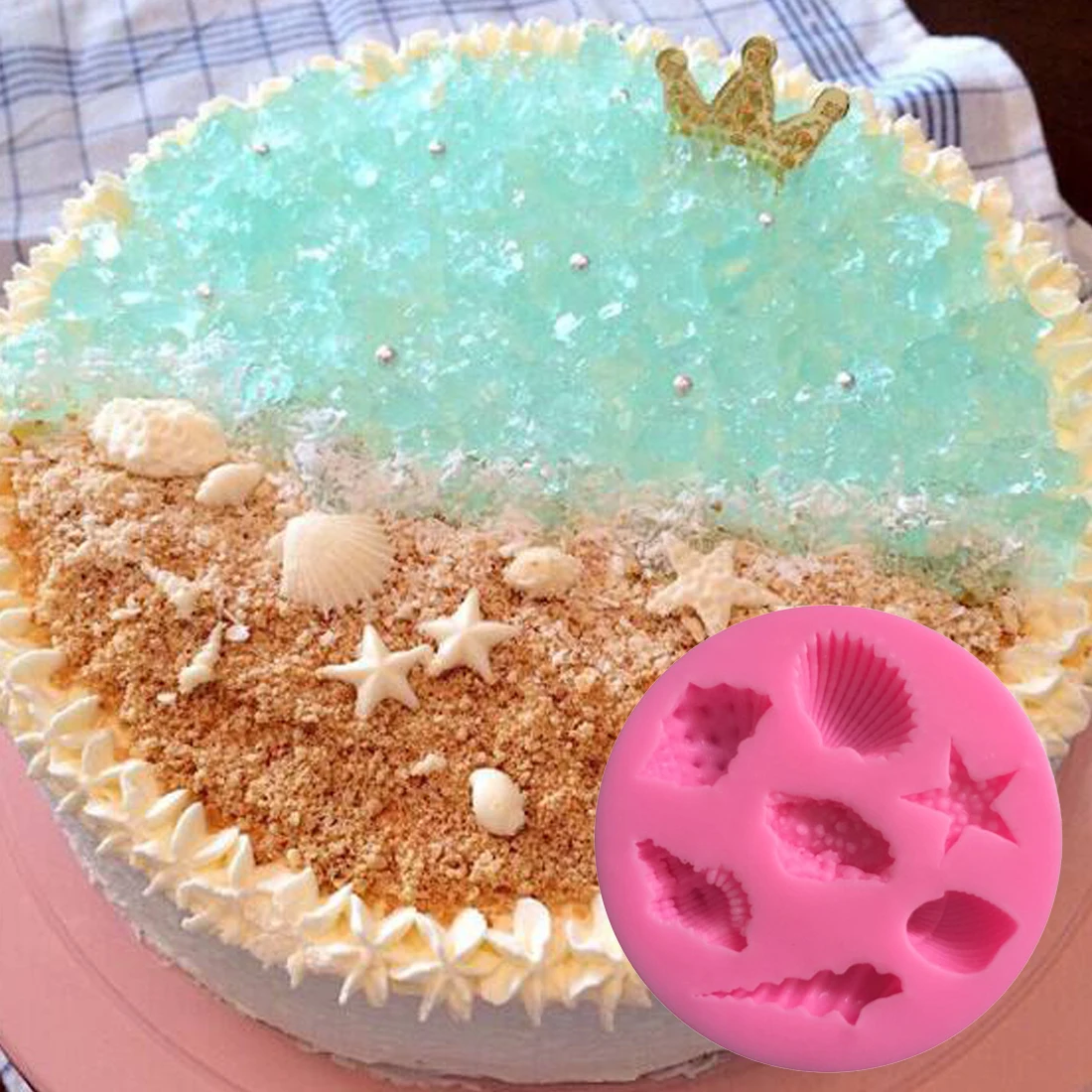 Hause Sea Shell Starfish Conch Form Kuchen Schokolade Silikon Form