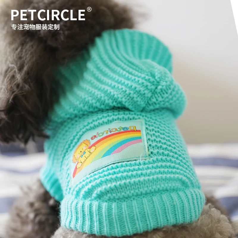 PETCIRCLE Одежда для собак и кошек Зимний теплый свитер для Чихуахуа щенок йоркширского терьера толстовки спортивный с капюшоном джемпер куртка пальто