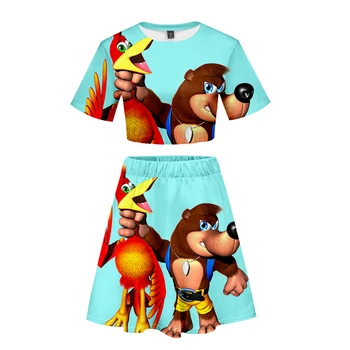 

Banjo Kazooie 3D print Summer Women casual Two Pieces Sets Sexy Short Skirt And T-shirts Clothes 2019 Hot Sale Kpops Sets plus