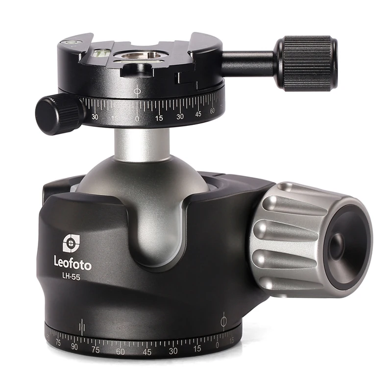 

LH-55 Lower Center Double Notch Professional Ball Head BallHead with Panoramic Clamp Adapter for Tripod