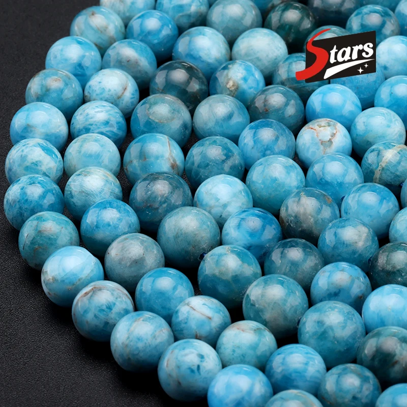 

Singreal 6/8/10mm Natural Stone Apatite Round Loose Beads For DIY Charm Bracelet Necklace Handmade Jewelry Making