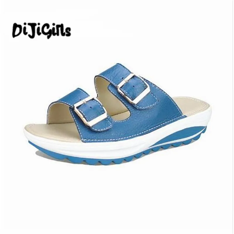 

2018 Summer Fashion Women Sandals Woman Swing Sandalias Platform Wedge Sandals Buckle Strap Beach Shoes Comfortable