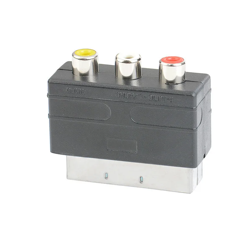1 шт. 20 контактный Переходник SCART на 3 RCA Аудио Видео AV входной порт конвертер ТВ
