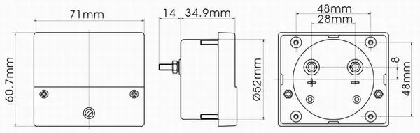 DH-670 5A 10A 20A 30A 50A 100A 200A 500ADC аналоговая AMP Панель измеритель тока Амперметр