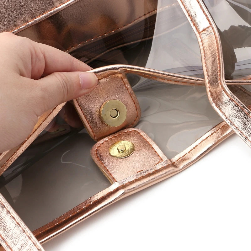 Najtaniej THINKTHENDO kobiety przezroczyste torby na zakupy galaretki jasne torebka plażowa torba na ramię luksusowe 2018 kobiet