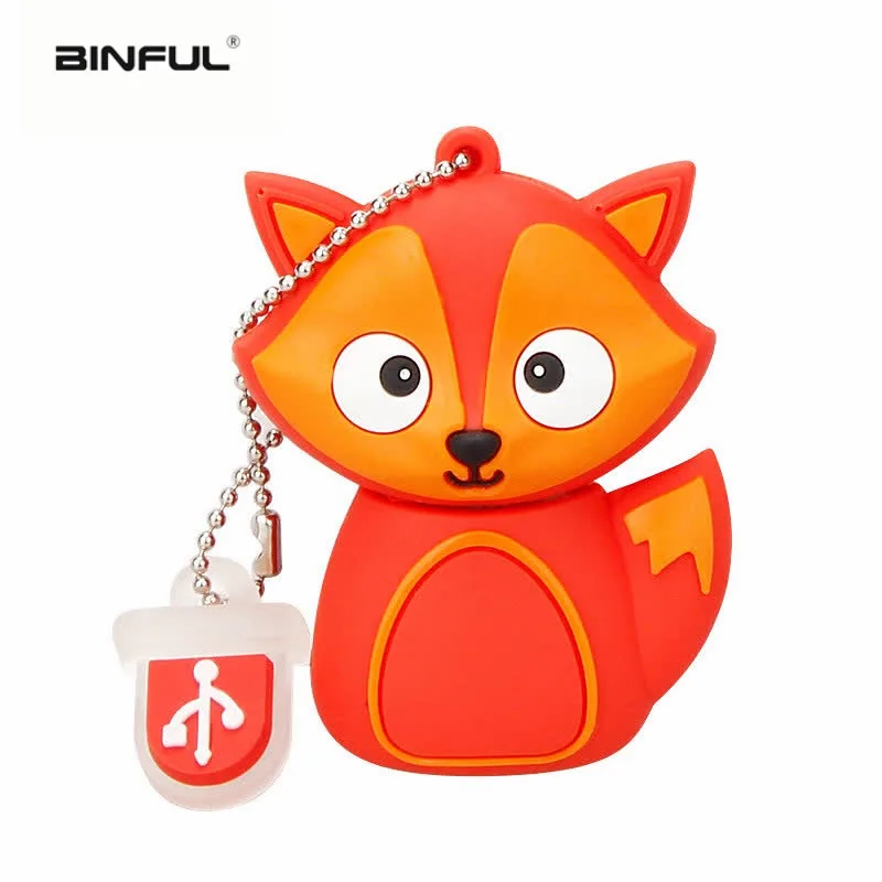 cartoon cute penguin owl fox pen USB flash drive pendrive 4GB 8GB 16GB 32GB 64GB memory stick animal U disk free shipping