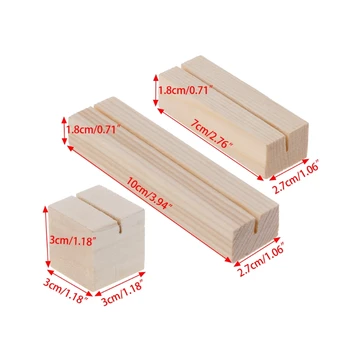 

2020 New Natural Wood Memo Clips Photo Holder Clamps Stand Card Desktop Message Crafts