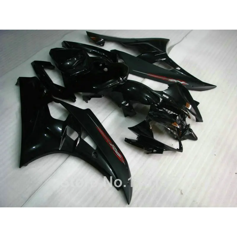 Инжекционного метода литья полный комплект обтекателя Для YAMAHA YZF-R6 2006 2007 Все Черный Обтекатели для кузова Комплект YZF R6 06 07 RF29
