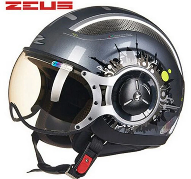 ZEUS тайваньский мотоциклетный шлем motocorss jet retro3/4 half helmet218C - Цвет: color6