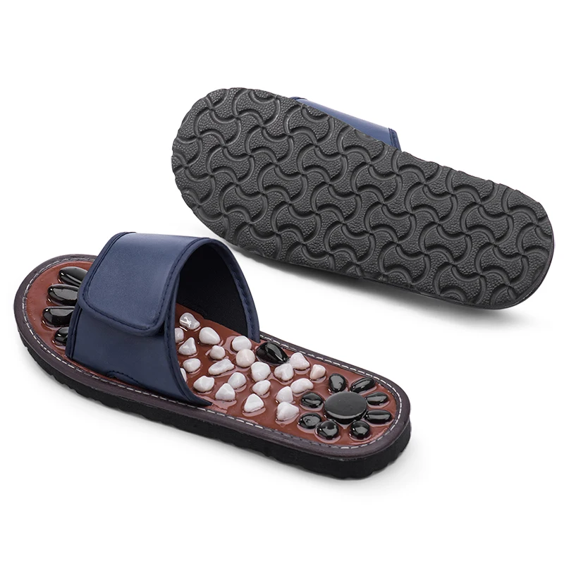 BYRIVER/Новое поступление; акупунктурная рефлексотерапия; обувь с камнями; забота о здоровье; массажные тапочки для ног; акупунктурный Массажер для расслабления ног