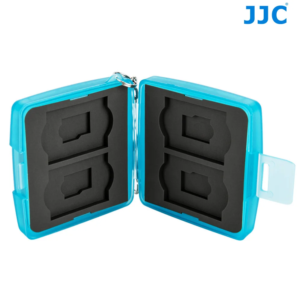JJC Water-Resistant Camera Memory Card Case 4 SD+ 4 TF Mini Compact Tough Storage Box