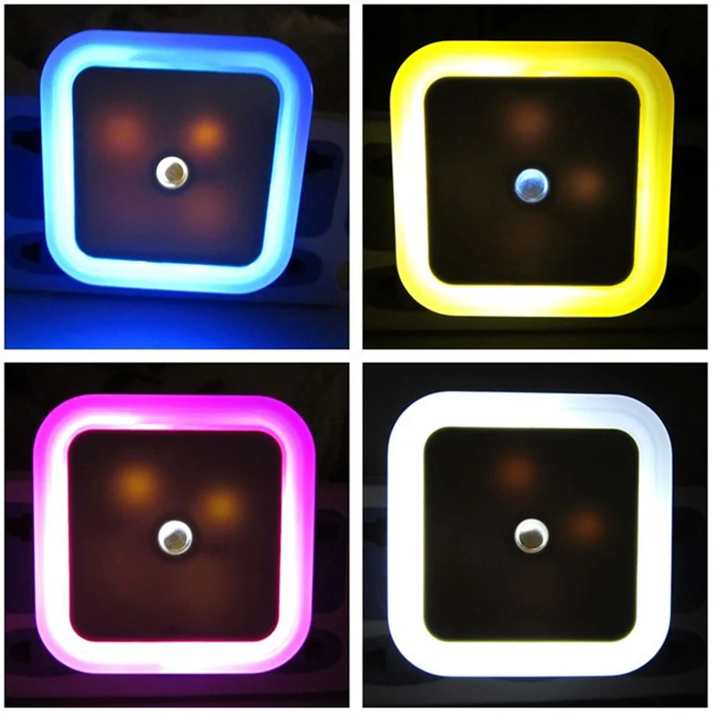 

2pcs! Creative Plug Socket LED Wall Night Light Automatic Energy Saving Light Sensor Control Bedroom Decoration Lamp Nightlight