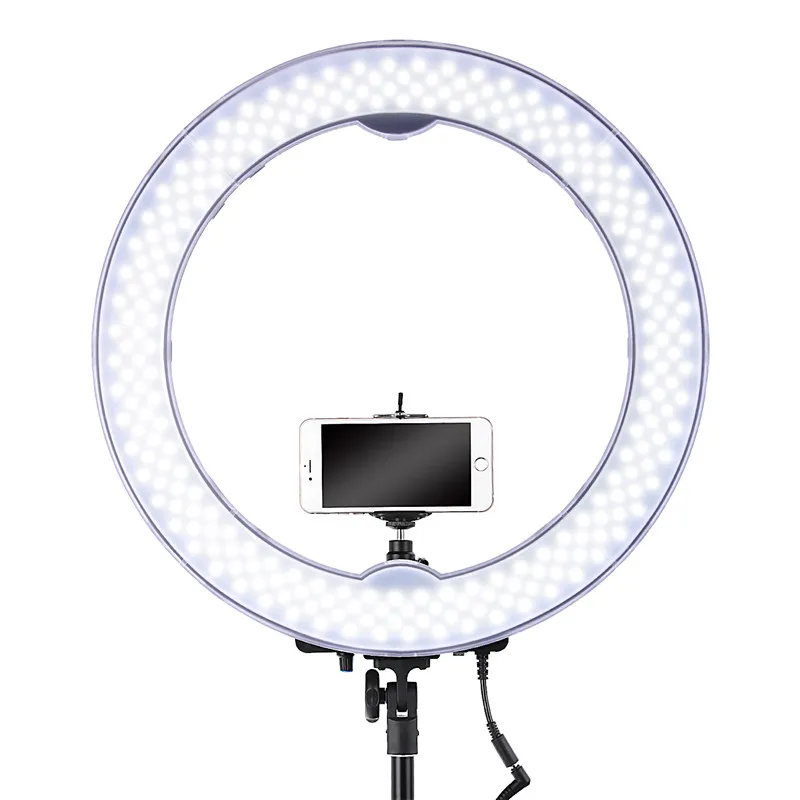 Fosoto 55W 5500K 240 светодиодный косметический фотографический светильник ing с регулируемой яркостью для камеры, фото, видео телефона, кольцевой светильник для фотосъемки, лампа и батарейный отсек