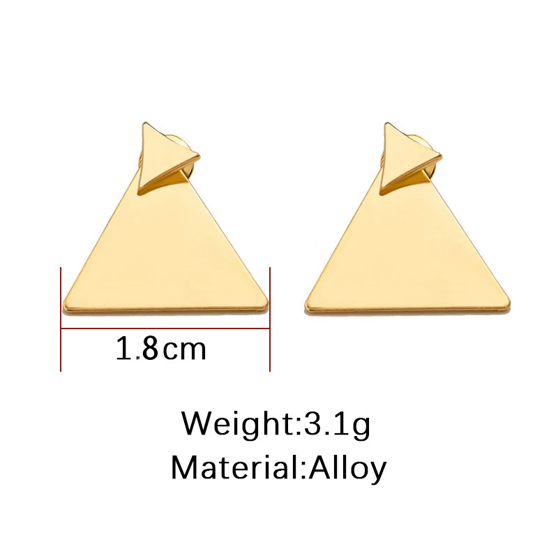Новая мода Золотая Серебряная треугольная серьга-гвоздик Brinco для женщин креативная личность геометрические серьги Ювелирные изделия Подарки Oorbellen
