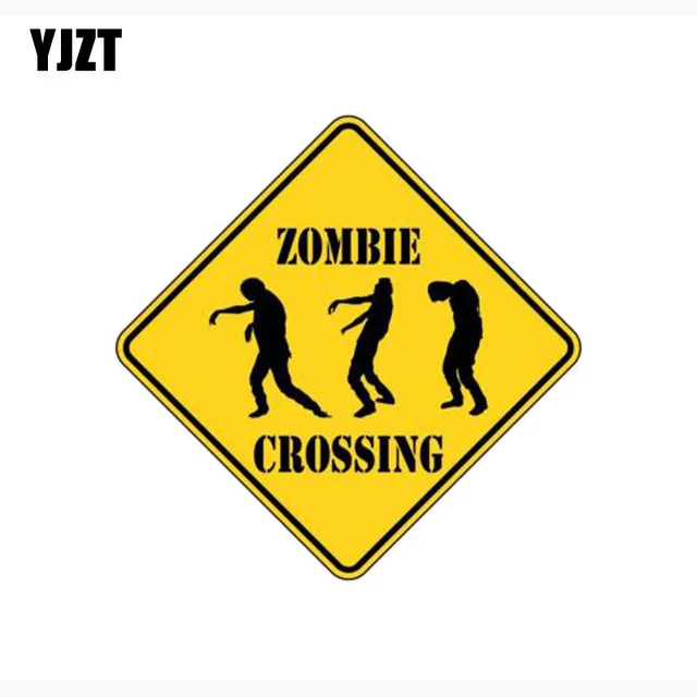 Best Offers YJZT 15.5x15.5cm ZOMBIE Outbreak Biohazard Motorcycle Personality Retro-reflective Car Stickers Decals C1-8071