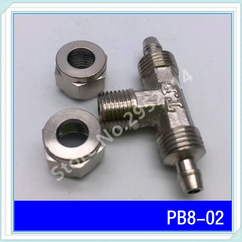 10 шт./лот PB8 02 быстрый поворот совместное трахеи быстро с резьбой через все
