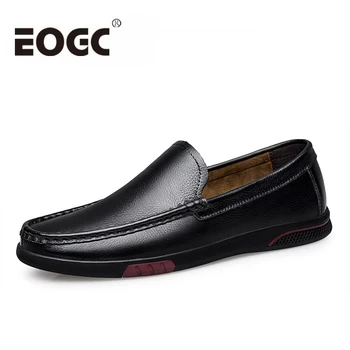 

Fashion Full Grain Leather men casual shoes large size 36-46 Handmade Soft Men loafers Moccasins Genuine leather men shoes