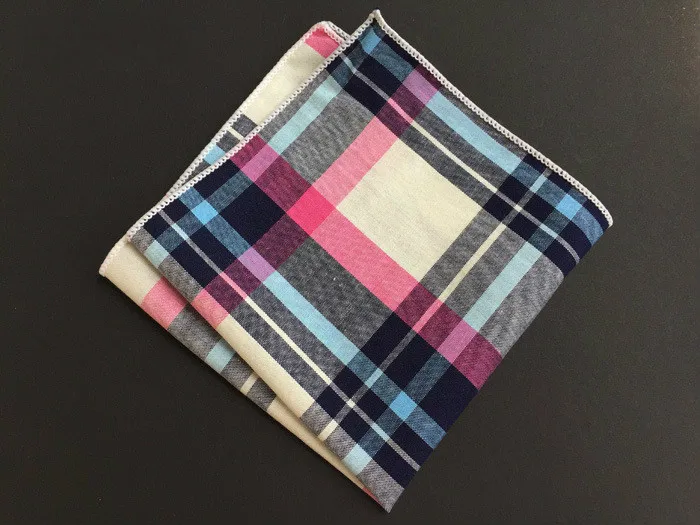 Классический хлопковый материал шотландская клетка квадраты костюм карманные полотенца платья для мужчин Карманный квадратный платок 23*23 см - Цвет: F015