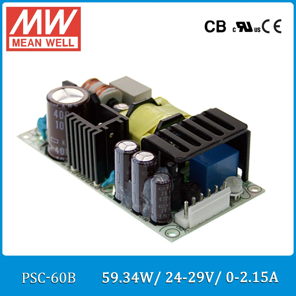 Original Meanwell PSC 60B 60W 2429V 02.15A security power supply PCB