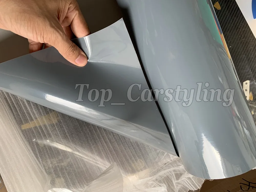 gloss cement gray vinyl car wrap film 3m 1080 car wrap styling  (7)