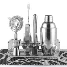 Barware/Geschenk Set, Shaker Set/10 Stücke enthält Zinn, Jigger, Eiszange, sieb, Rack, ausgießer, Muddler & Löffel