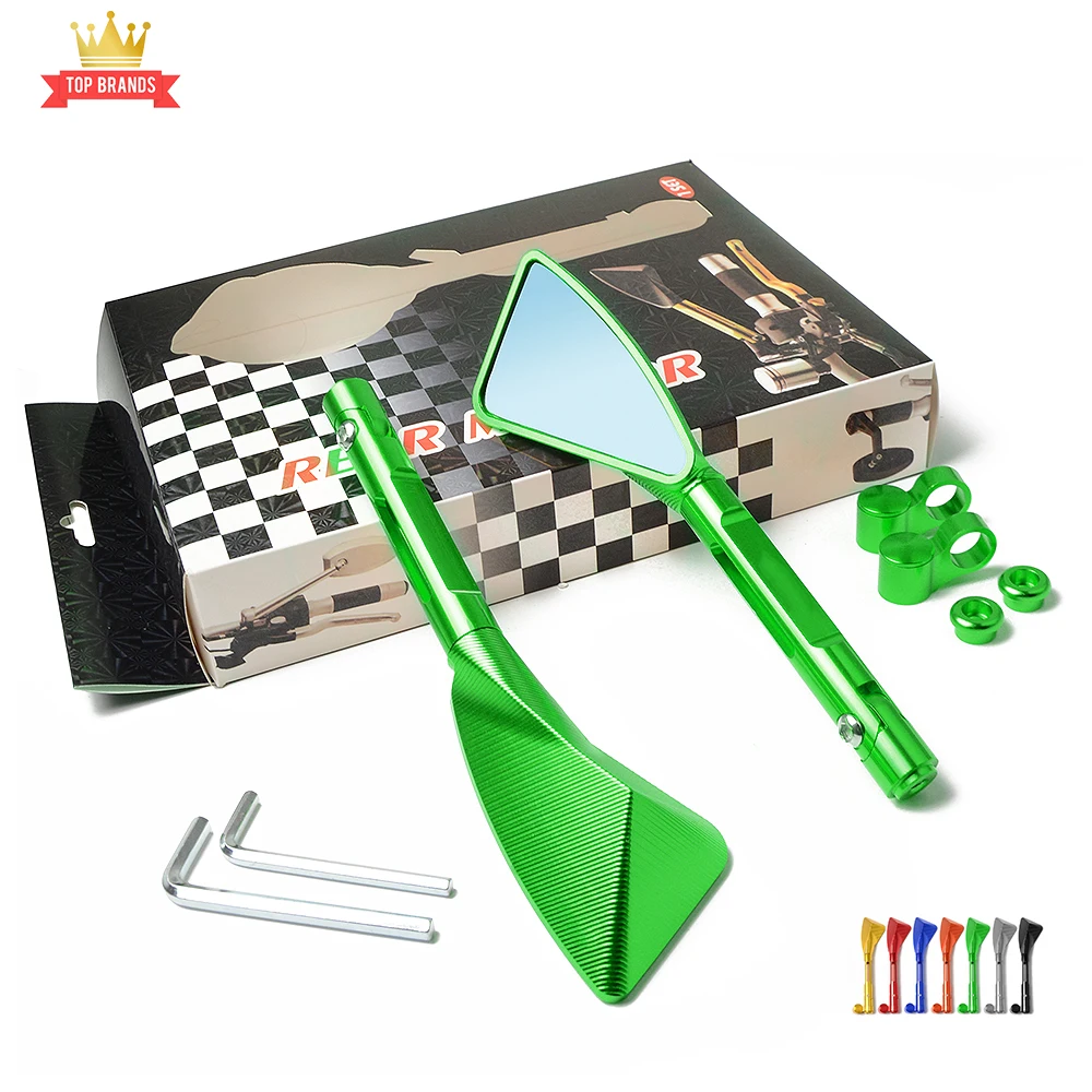 

Motorcycle Aluminum Mirrors Convex Rearview Mirror For KTM honda bmw moto KAWASAKI er6n NINJA VERSYS 250r Accessorie scooter