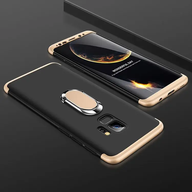 360 Полный посылка чехол для телефона для samsung s7edge s8 s9 чехол из твердого пластика для samsung Galaxy S8 s9plus гальванический чехол AB175 - Цвет: gold