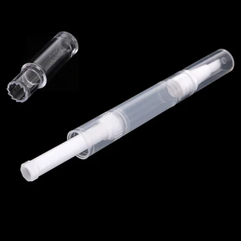 

5 Pack Transparent Empty Nail Cuticle Oil Twist Pen Lip Gloss Balm Brush Applicators Eyelash Liquid Tube 1.4ml/3ml