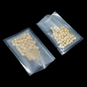 

DHL 1000Pcs Plastic Clear Lined Nylon Vacuum Storage Package Bag Open Top Heat Sealable Packaging Pouch for Food Candy Packing