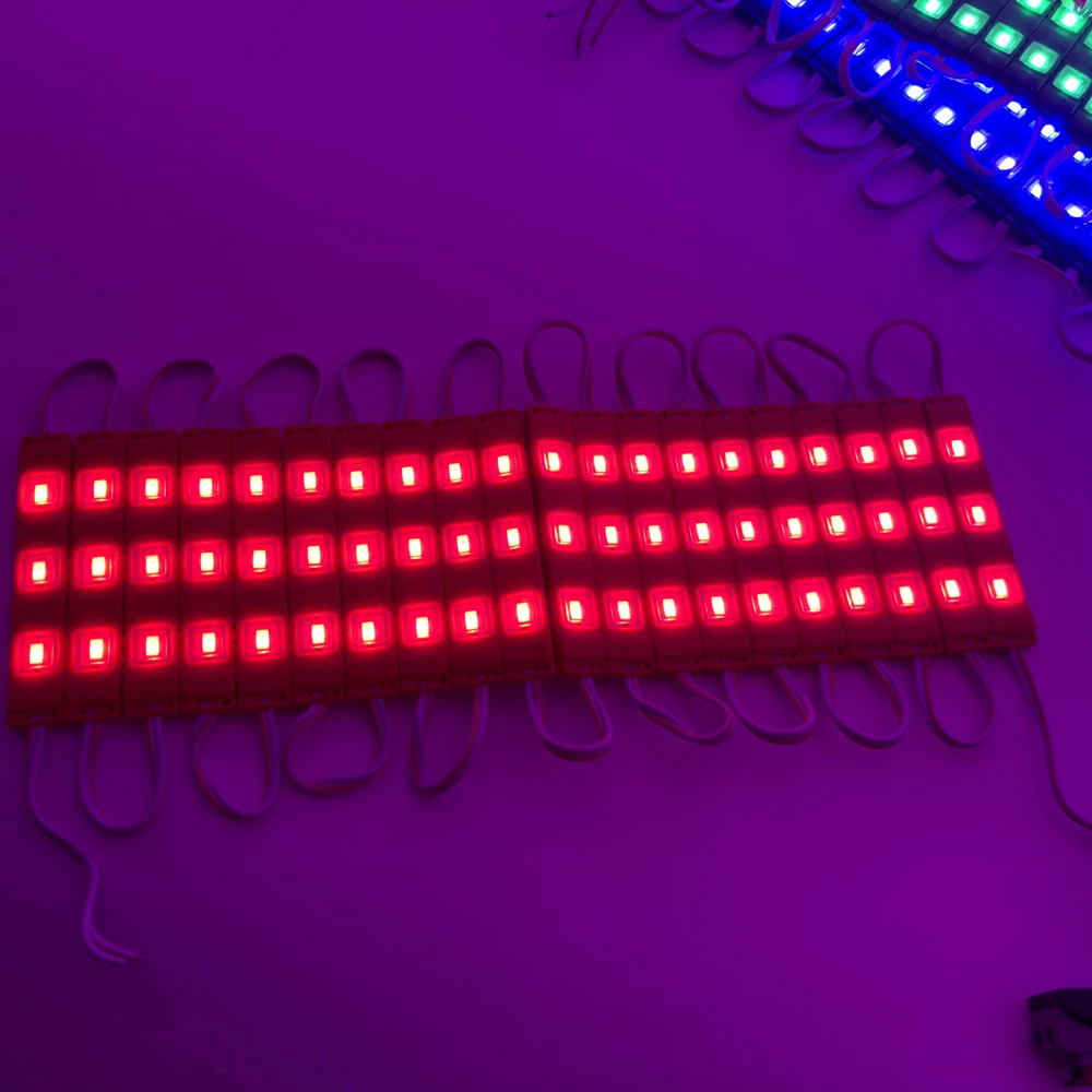 20 штук супер яркие светодиодные модули DC12V водонепроницаемый 5730 3leds литья под давлением светодиодное освещение белый/красный/зеленый/