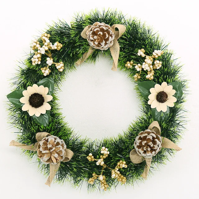 30cm sunflower korean small fresh style wreath christmas door shop window dressing supplies - Small Christmas Door Decorations 30cm sunflower korean small fresh style wreath christmas door shop window dressing supplies - Small Christmas Door Decorations
