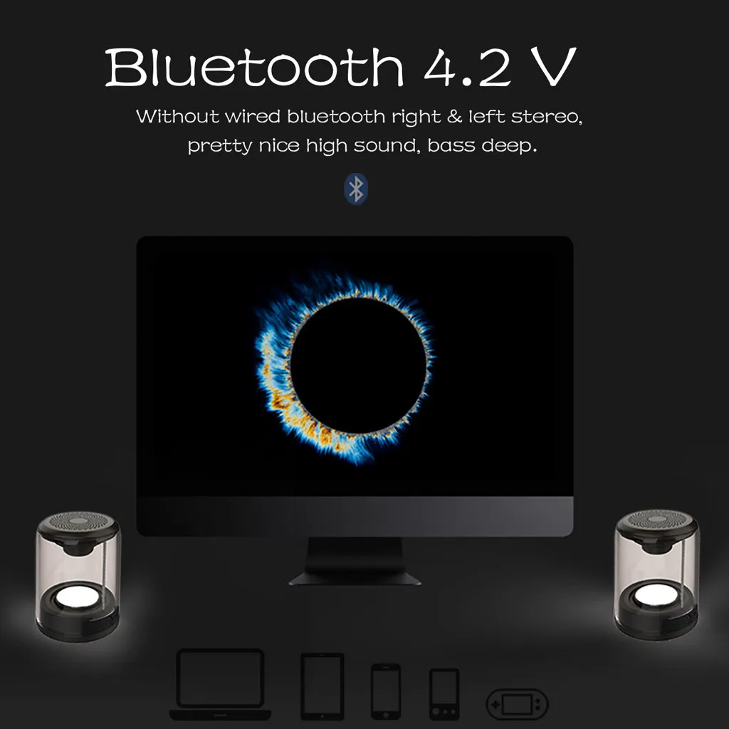 Магнитный прозрачный Blueteeth динамик s креативная Беспроводная стереоколонка для наружного домашнего путешествия громкий динамик мощный бас