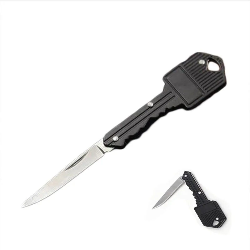 

Mini Portable Key Knife Multi-function Small Tool Wild Survival Folding Knife Self-defense Army Knife Fruit Knife Black