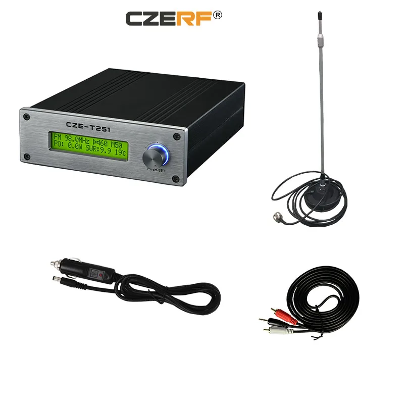 CZE T251 25w wireless fm transmitter 87 108MHz Adjustable with Car